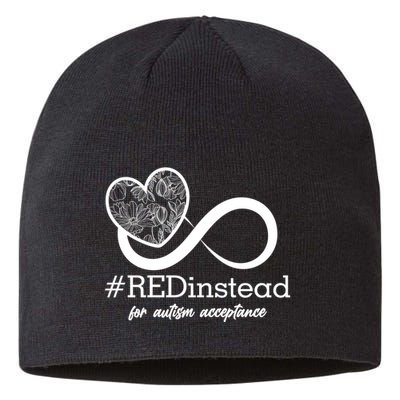 #Red Instead For Autism Acceptance Sustainable Beanie