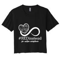 #Red Instead For Autism Acceptance Crop Top