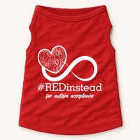 #Red Instead For Autism Acceptance Doggie Tank