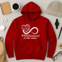 #Red Instead For Autism Acceptance Hoodie