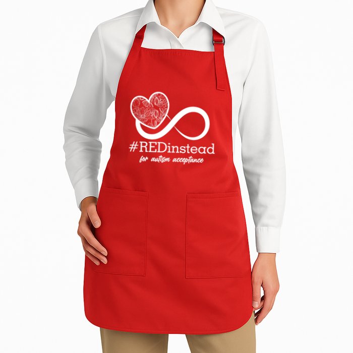 #Red Instead For Autism Acceptance Apron