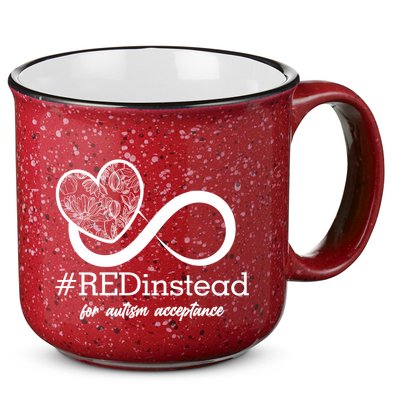 #Red Instead For Autism Acceptance 15oz Campfire Ceramic Mug
