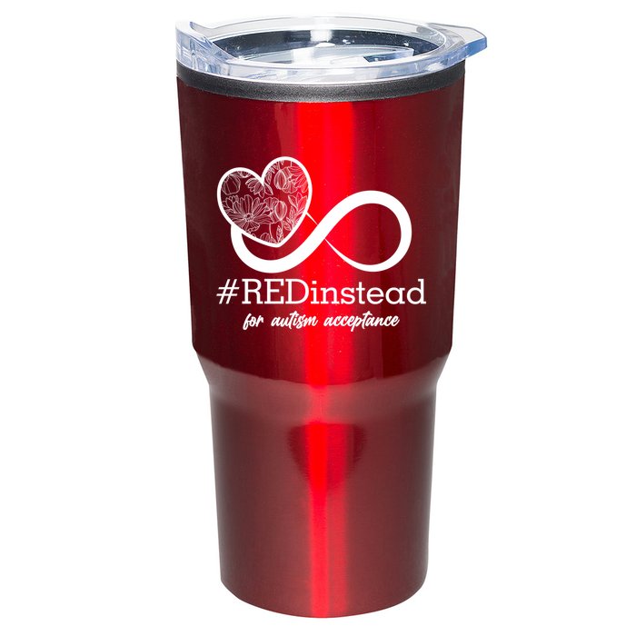 #Red Instead For Autism Acceptance Tumbler