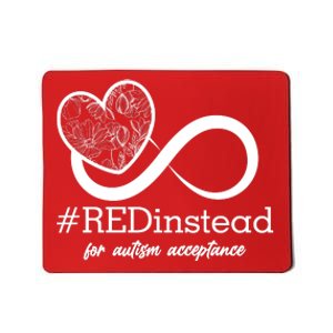 #Red Instead For Autism Acceptance Mousepad