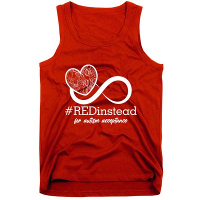 #Red Instead For Autism Acceptance Tank Top