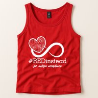 #Red Instead For Autism Acceptance Tank Top