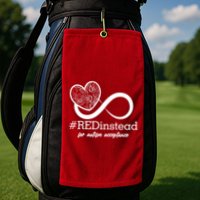 #Red Instead For Autism Acceptance Golf Towel