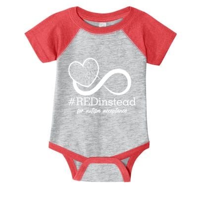 #Red Instead For Autism Acceptance Infant Baby Jersey Bodysuit