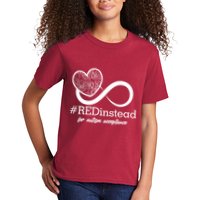 #Red Instead For Autism Acceptance Kids T-Shirt