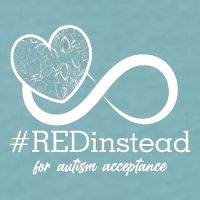 #Red Instead For Autism Acceptance Sueded Cloud Jersey T-Shirt