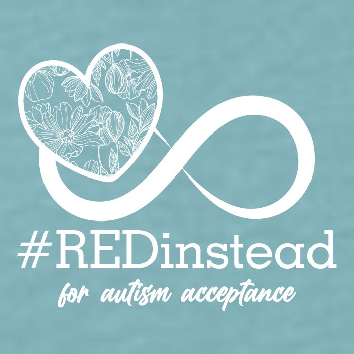 #Red Instead For Autism Acceptance Sueded Cloud Jersey T-Shirt