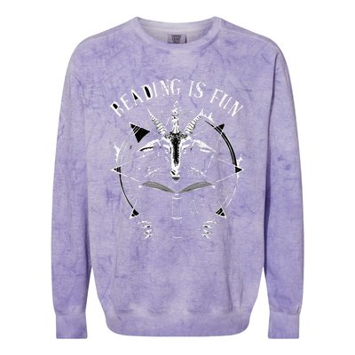 Reading Is Fun Colorblast Crewneck Sweatshirt