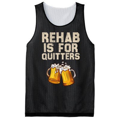 Rehab Is For Quitters Funny Alcohol Rehabilitation Beer Mesh Reversible Basketball Jersey Tank