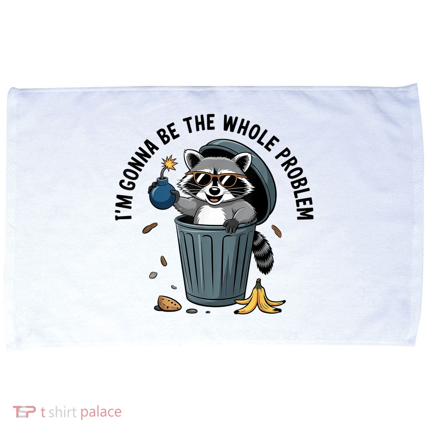 Raccoon I'm Gonna Be The Whole Problem  Microfiber Hand Towel