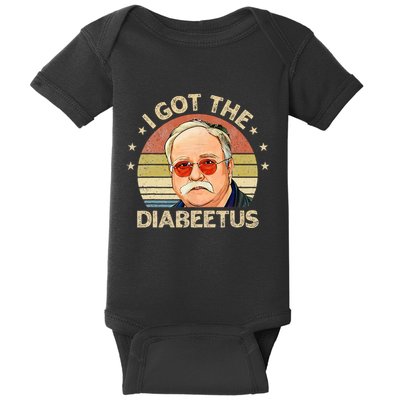 Retro I Got The Diabeetus Funny Diabetes Type 1 2 Awareness Baby Bodysuit