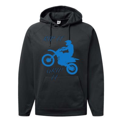 Rip It Grip It Motorcycle Dirt Bike Racing Performance Fleece Hoodie