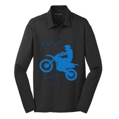 Rip It Grip It Motorcycle Dirt Bike Racing Silk Touch Performance Long Sleeve Polo