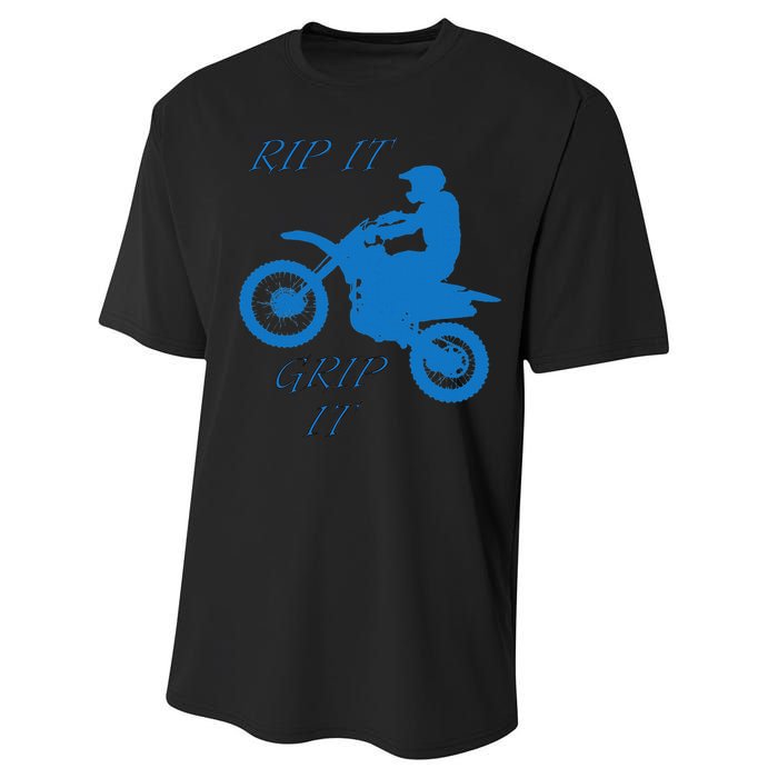 Rip It Grip It Motorcycle Dirt Bike Racing Performance Sprint T-Shirt