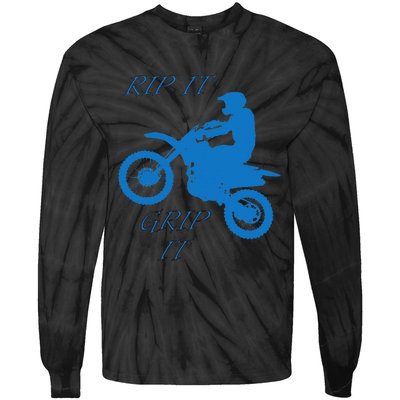 Rip It Grip It Motorcycle Dirt Bike Racing Tie-Dye Long Sleeve Shirt