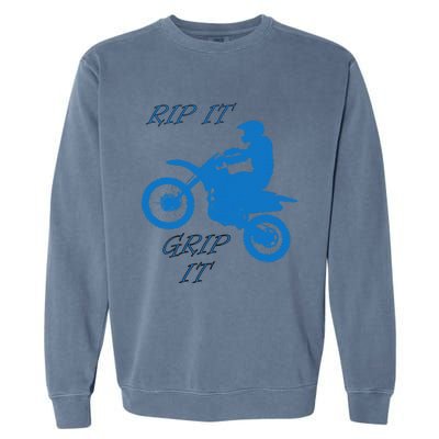 Rip It Grip It Motorcycle Dirt Bike Racing Garment-Dyed Sweatshirt