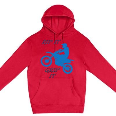 Rip It Grip It Motorcycle Dirt Bike Racing Premium Pullover Hoodie