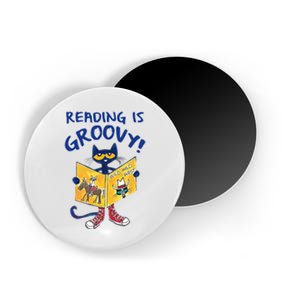 Reading Is Groovy Librarian Read Books Funny Cat Reading Lover Magnet