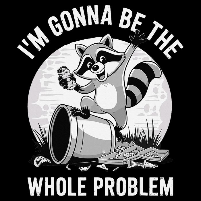 Raccoon Im Gonna Be The Whole Problem Flexfit Unipanel Trucker Cap