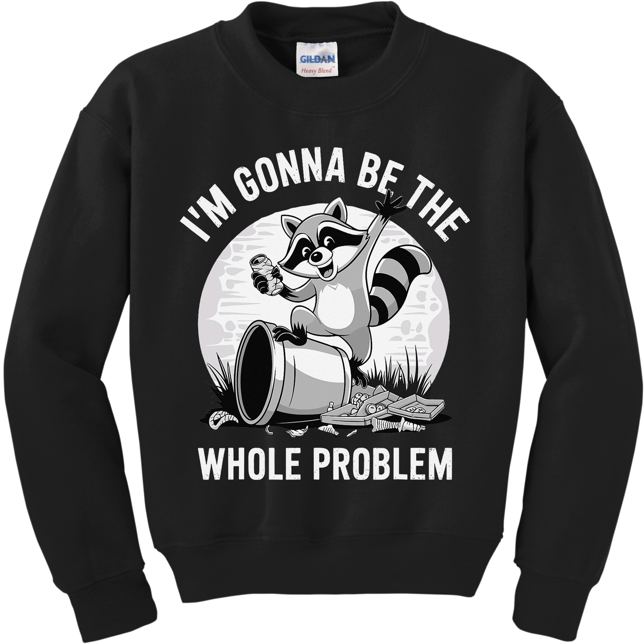 Raccoon Im Gonna Be The Whole Problem Kids Sweatshirt