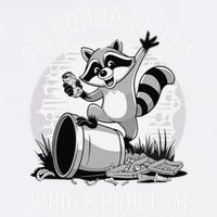 Raccoon Im Gonna Be The Whole Problem Garment-Dyed Sweatshirt