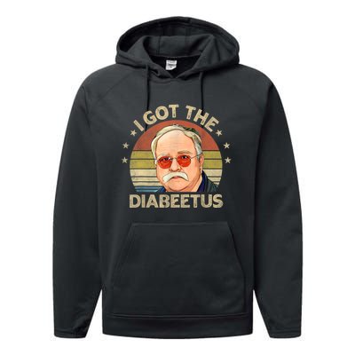 Retro I Got The Diabeetus Funny Diabetes Type 1 2 Awareness Performance Fleece Hoodie