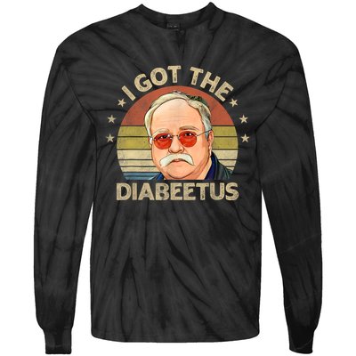 Retro I Got The Diabeetus Funny Diabetes Type 1 2 Awareness Tie-Dye Long Sleeve Shirt