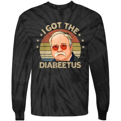 Retro I Got The Diabeetus Funny Diabetes Type 1 2 Awareness Tie-Dye Long Sleeve Shirt