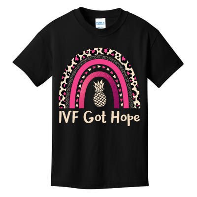 Rainbow Ivf Got Hope Ivf Pineapple For Transfer Day Kids T-Shirt