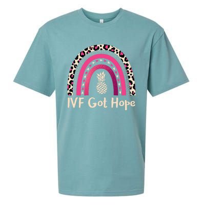 Rainbow Ivf Got Hope Ivf Pineapple For Transfer Day Sueded Cloud Jersey T-Shirt