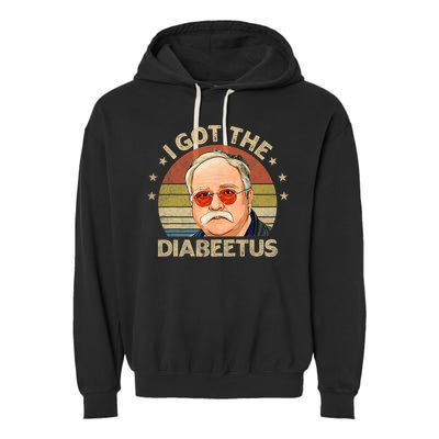 Retro I Got The Diabeetus Funny Diabetes Type 1 2 Awareness Garment-Dyed Fleece Hoodie