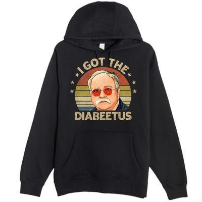 Retro I Got The Diabeetus Funny Diabetes Type 1 2 Awareness Premium Pullover Hoodie