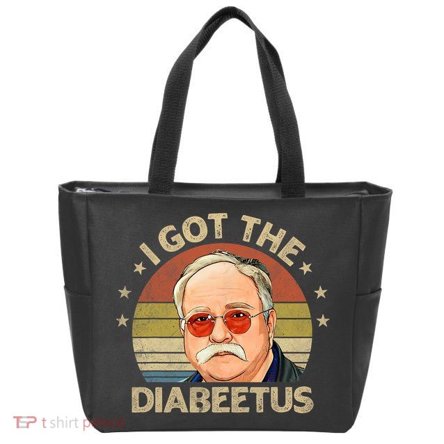 Retro I Got The Diabeetus Funny Diabetes Type 1 2 Awareness Zip Tote Bag