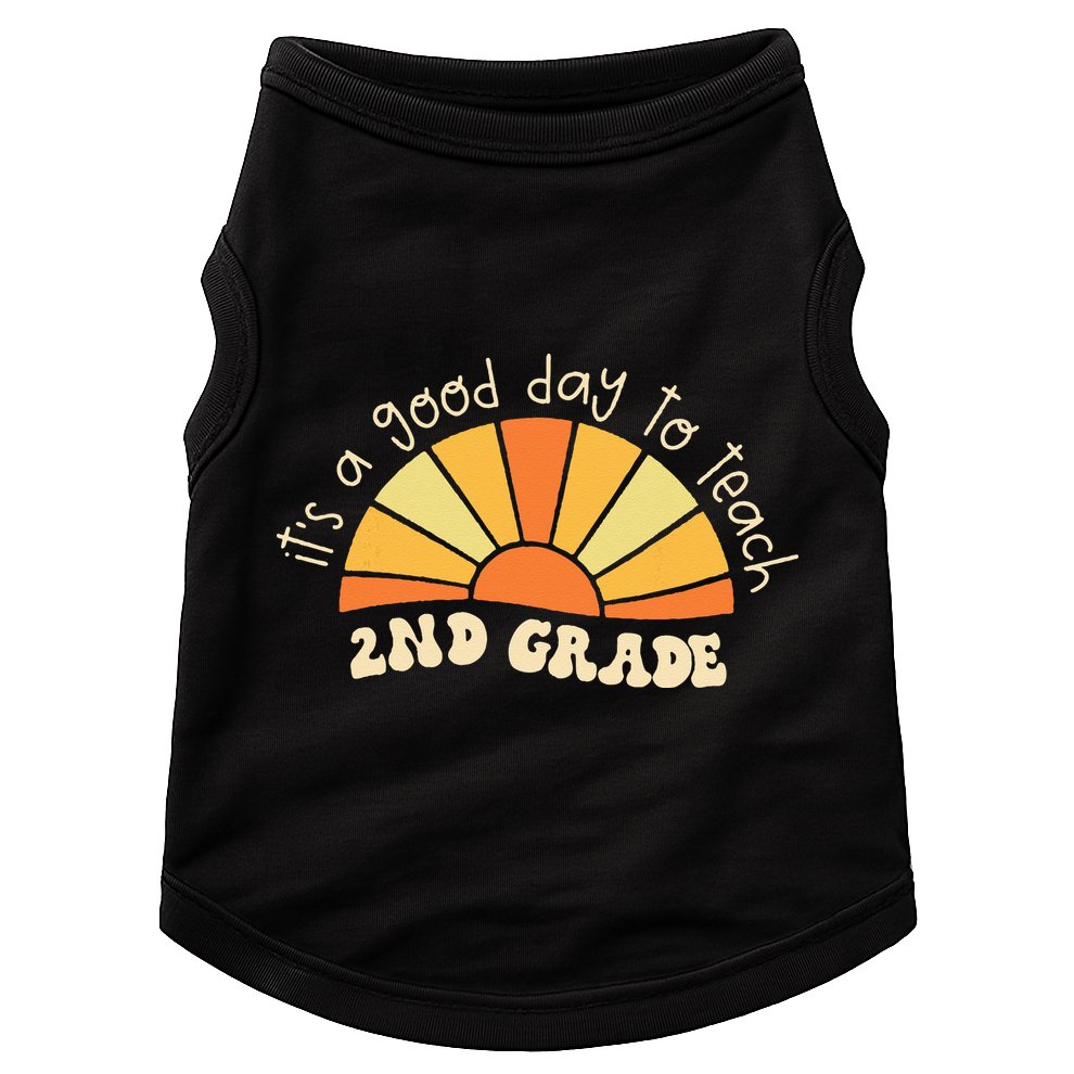 Retro Its Good Day To Teach 2nd Grade Teacher Back To School Doggie Tank