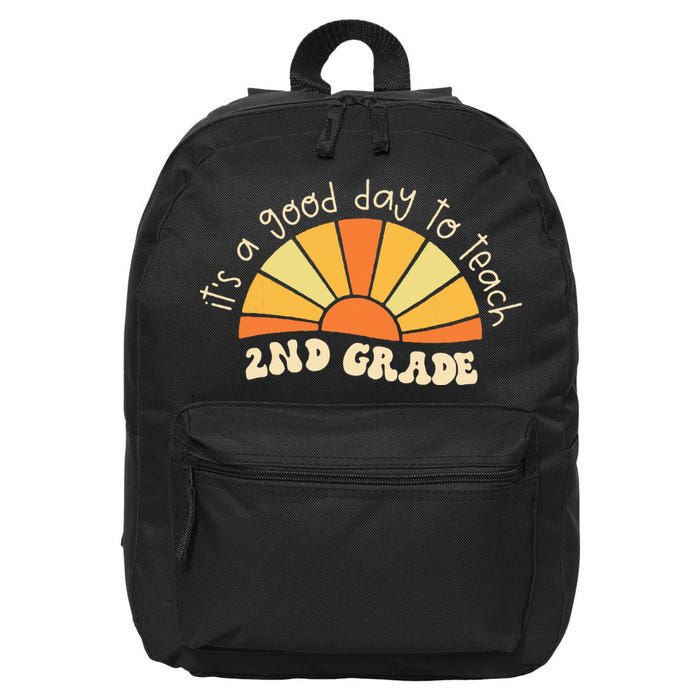 Retro Its Good Day To Teach 2nd Grade Teacher Back To School 16 in Basic Backpack
