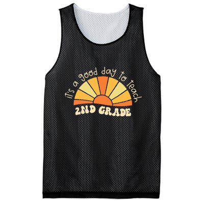Retro Its Good Day To Teach 2nd Grade Teacher Back To School Mesh Reversible Basketball Jersey Tank