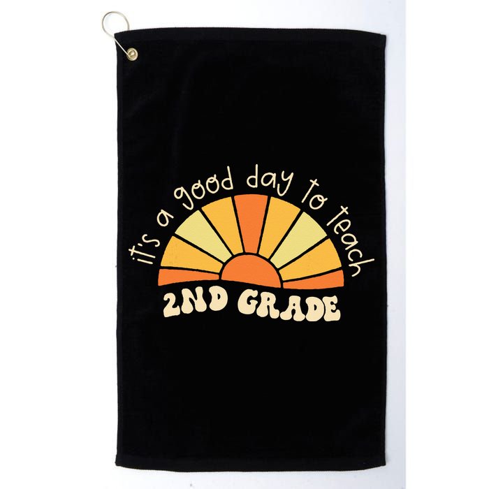 Retro Its Good Day To Teach 2nd Grade Teacher Back To School Golf Towel