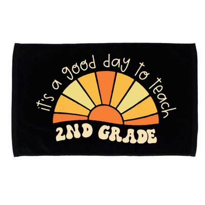 Retro Its Good Day To Teach 2nd Grade Teacher Back To School Microfiber Hand Towel