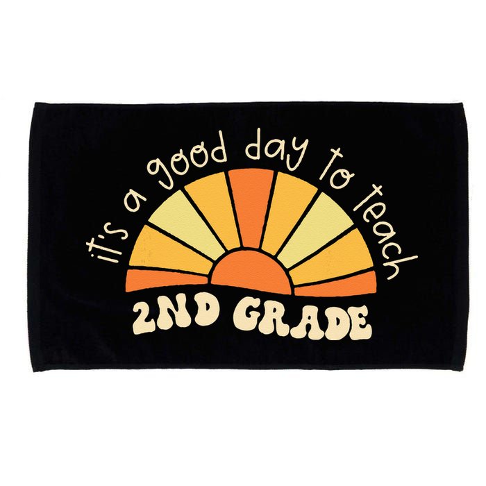 Retro Its Good Day To Teach 2nd Grade Teacher Back To School Microfiber Hand Towel