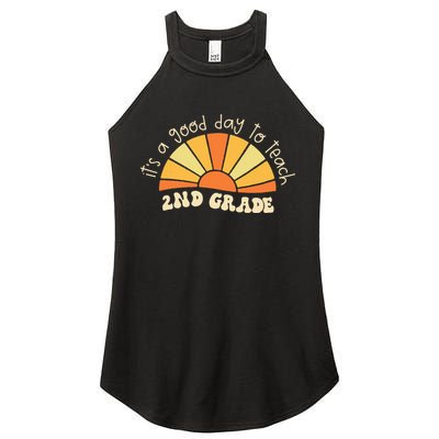 Retro Its Good Day To Teach 2nd Grade Teacher Back To School Women's Perfect Tri Rocker Tank