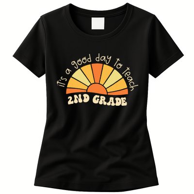 Retro Its Good Day To Teach 2nd Grade Teacher Back To School Womens T-Shirt