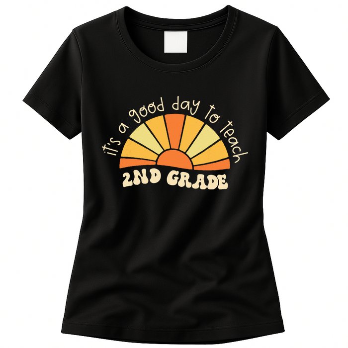 Retro Its Good Day To Teach 2nd Grade Teacher Back To School Womens T-Shirt