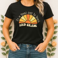 Retro Its Good Day To Teach 2nd Grade Teacher Back To School Womens T-Shirt