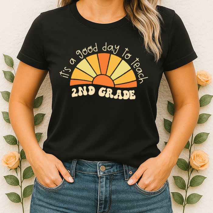 Retro Its Good Day To Teach 2nd Grade Teacher Back To School Womens T-Shirt