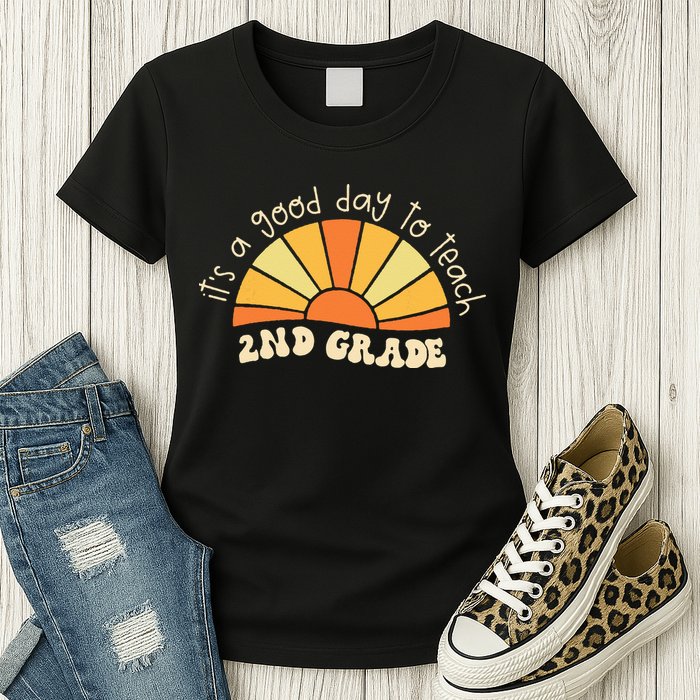 Retro Its Good Day To Teach 2nd Grade Teacher Back To School Womens T-Shirt