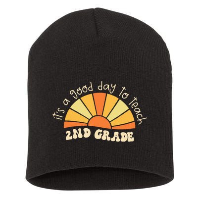 Retro Its Good Day To Teach 2nd Grade Teacher Back To School Short Acrylic Beanie